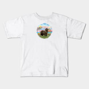 "Cloud Angel", A Rainbow Bridge Design Featuring a Newfoundland Kids T-Shirt